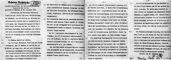 Мюнхенское соглашение 1938, текст, немецкий язык