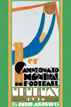 Официальный плакат первого чемпионата мира по футболу (Уругвай, 1930) / Official poster of the first World Cup (Uruguay, 1930)